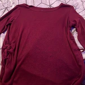 maroon long sleeve